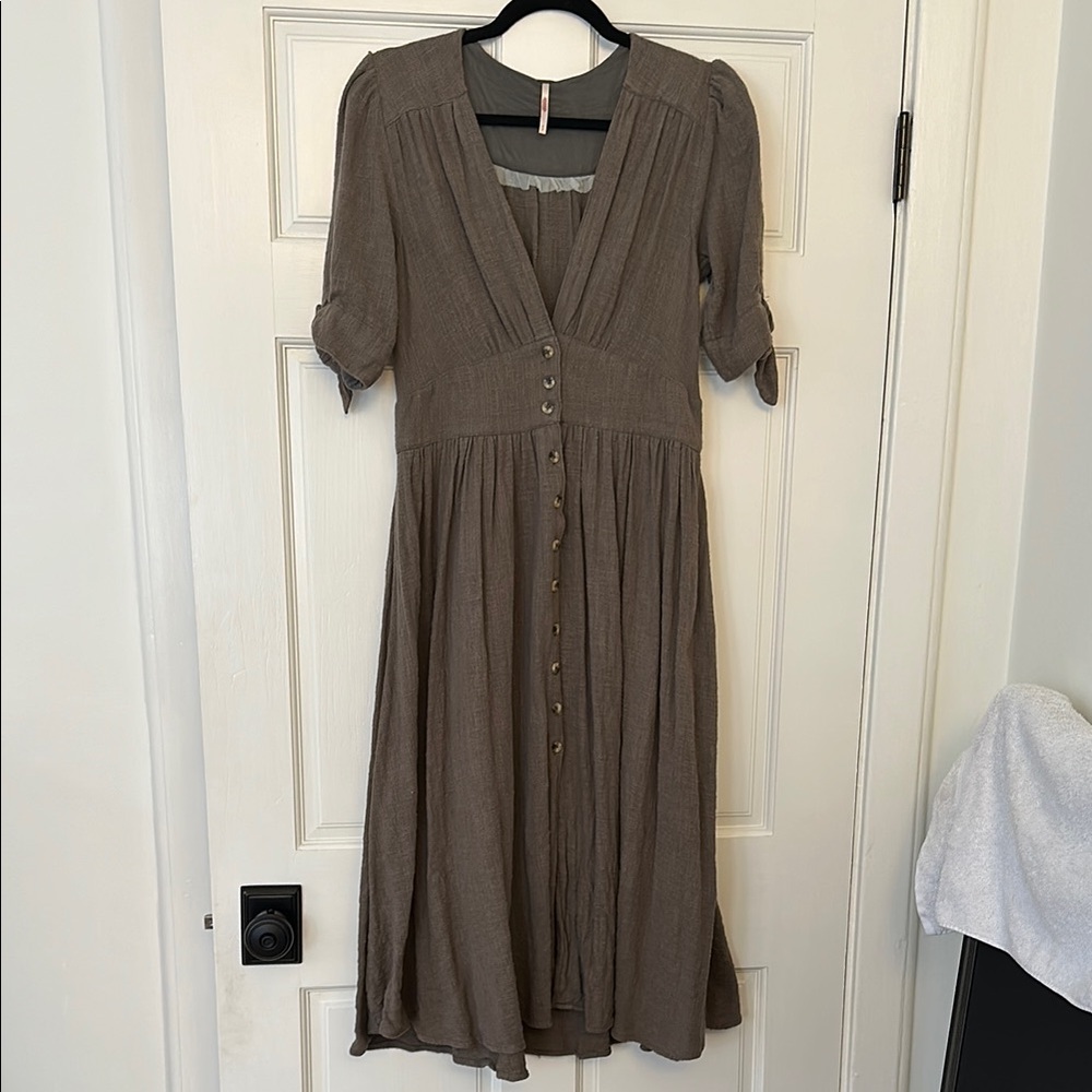 Free People Ruched Tiered Sundress